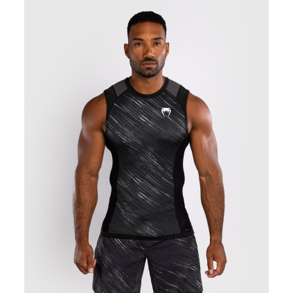 Rashguard Venum Rapid - bez rukávů - Black/Storm Grey (Velikost M)