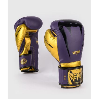 Boxerské rukavice Venum Giant 3.0 - Dark Purple/Gold - Special Edition (Velikost 10oz)
