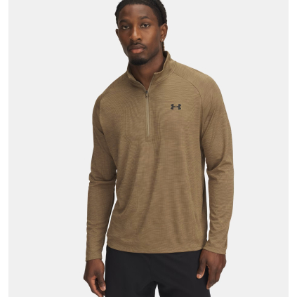 triko under armour textured hnede brown f1