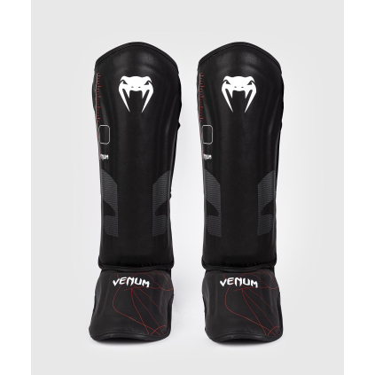 Chrániče holení a nártů Venum Tactical XT - Black/Fire Red (Velikost M)