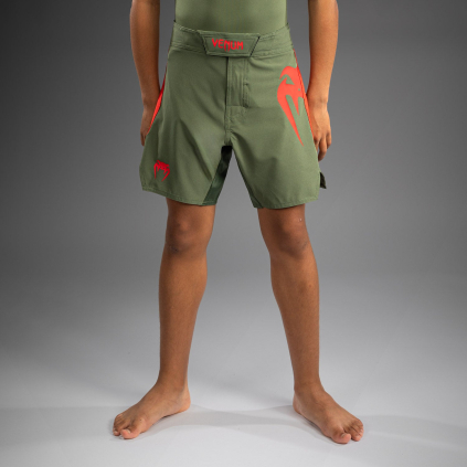 DĚTSKÉ Fight šortky Venum Light Kids - Army Green/Orange (Velikost 8 let)