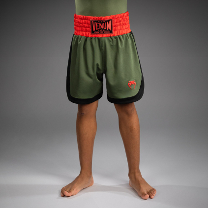 DĚTSKÉ boxerské šortky Venum Classic - Army Green/Orange (Velikost 8 years)