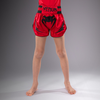 DĚTSKÉ Muay Thai šortky Venum Inferno - červené Cherry Red (Velikost 8 let)