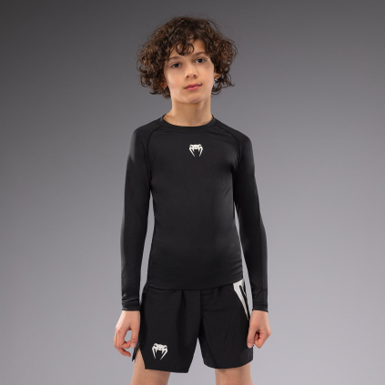 DĚTSKÝ rashguard Venum Contender Kids - dlouhé rukávy - černý Black (Velikost 8 years)