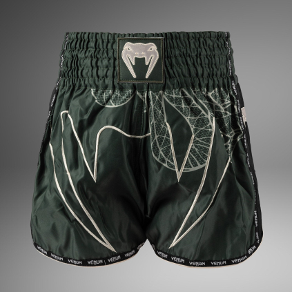 Muay Thai šortky Venum Serpenti - Khaki/Bronze/Ivory (Velikost S)
