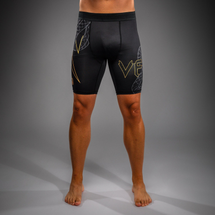 Kompresní vale tudo šortky Venum Serpenti - Black/Silver/Gold (Velikost S)