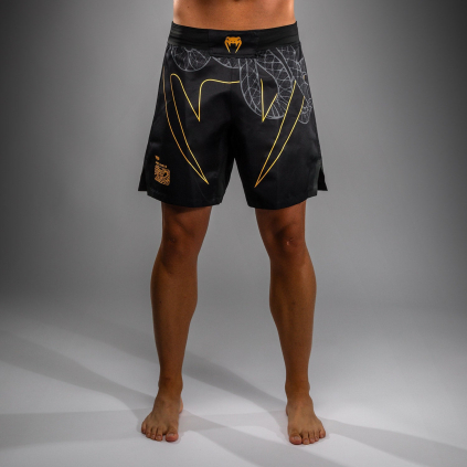 MMA šortky Venum Serpenti - Black/Silver/Gold (Velikost XS)