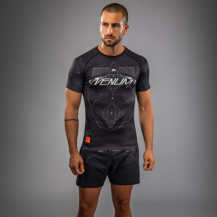 253092 rashguard venum eclipse kratke rukavy black ivory velikost s