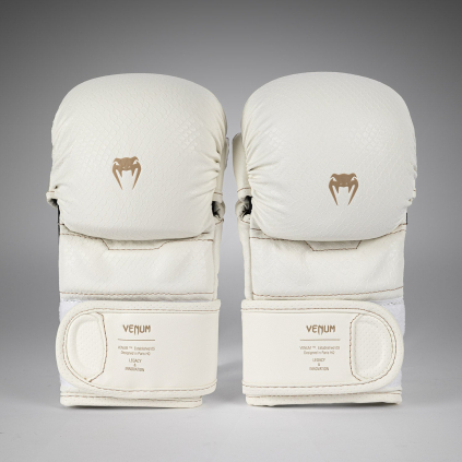 MMA sparingové rukavice Venum Impact Evo Scales - Ivory (Velikost S)