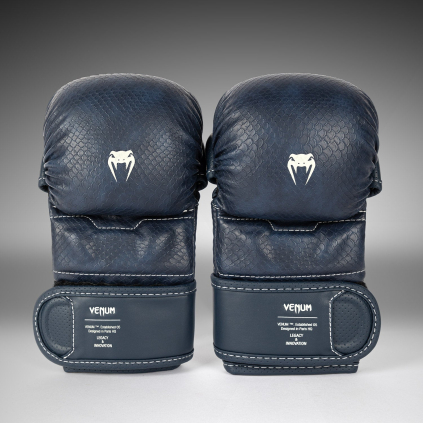 MMA sparingové rukavice Venum Impact Evo Scales - Midnight Blue (Velikost S)