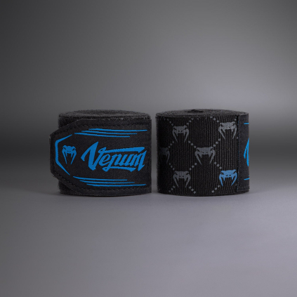 Boxerské bandáže Venum Monogram - Black (Velikost 2,5 m)