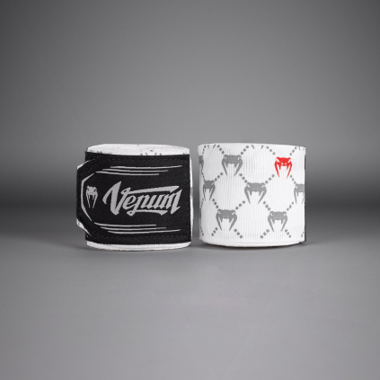Boxerské bandáže Venum Monogram - White (Velikost 2,5 m)