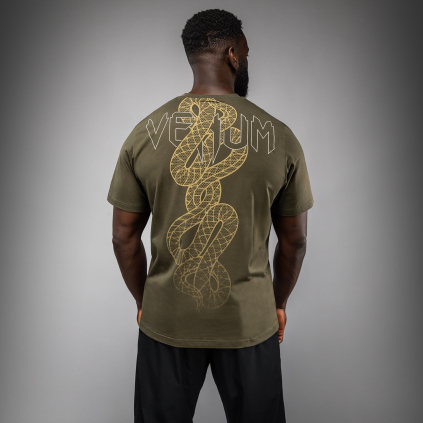 Pánské tričko Venum Serpenti - Khaki/Bronze/Ivory (Velikost S)