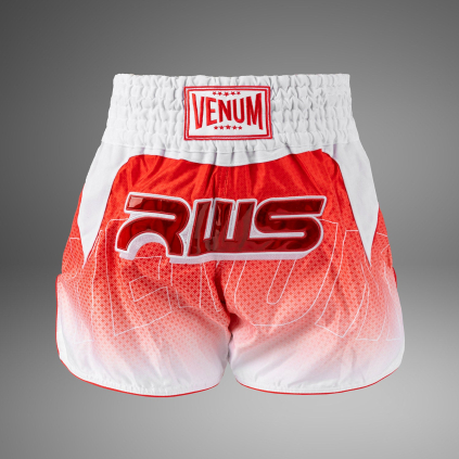 Muay Thai šortky Venum x RWS 2.0 - White/Red (Velikost S)