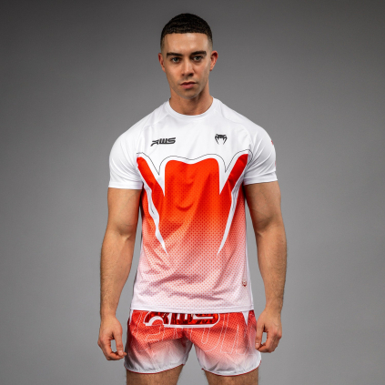 Pánské sportovní Dry Tech triko Venum x RWS 2.0 - White/Red (Velikost S)