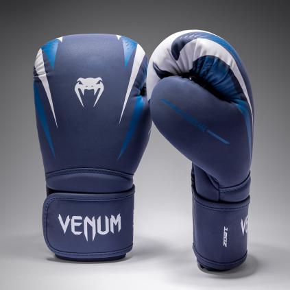 Boxerské rukavice Venum Hurricane - Midnight Blue/ White (Velikost 10oz)