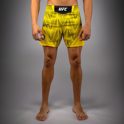 Krátké MMA šortky Venum UFC Zenith Authentic Fight Night - Yellow žluté (Velikost S)
