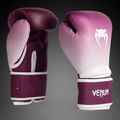 Dámské boxerské rukavice Venum Iris - Plum/white (Velikost 8oz)