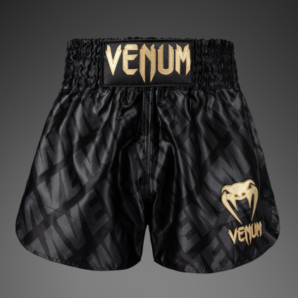 Muay Thai šortky Venum Contender XT – Black/Gold (Velikost S)