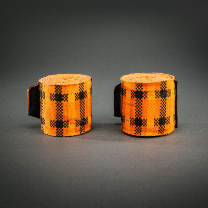 Boxerské bandáže Venum Tartan- Pumpkin (Velikost 2,5 m)