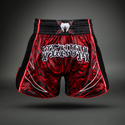 Muay Thai šortky Venum Wolf Atak - Black/Red (Velikost XS)