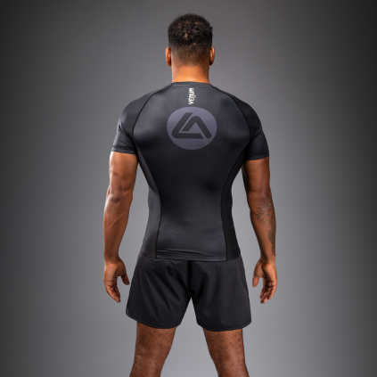 Rashguard Venum x Roger Gracie Academy - krátké rukávy - Black (Velikost S)