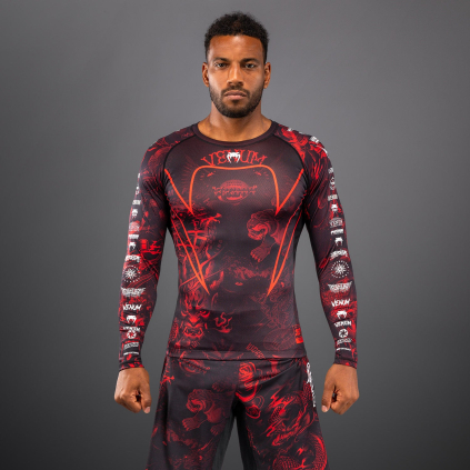 Rashguard Venum 20th Anniversary - dlouhé rukávy - Black/Red (Velikost S)