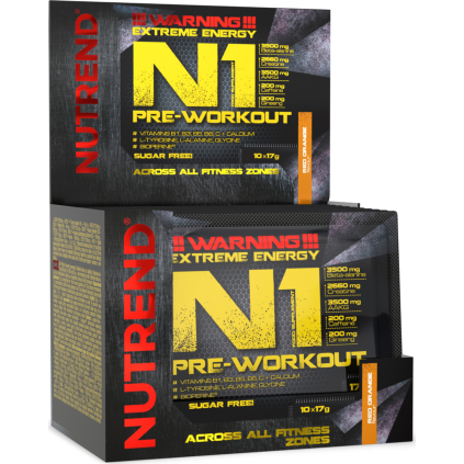 Nutrend N1 PRE-Workout 10x 17g (Varianta N1 PRE-Workout 10x 17g - černý rybíz)
