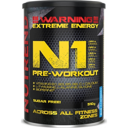 Nutrend N1 PRE-Workout 510g (Varianta N1 PRE-Workout 510g - černý rybíz)