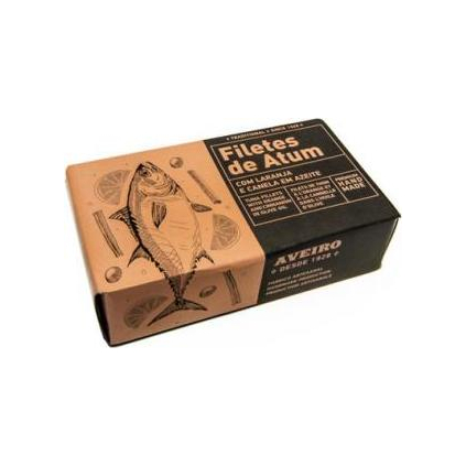 Aveiro Tuňákové filety v olivovém oleji 120g - s pomerančem a celým kouskem skořice