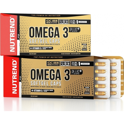 Nutrend Omega 3 Plus Softgel Caps 120kapslí