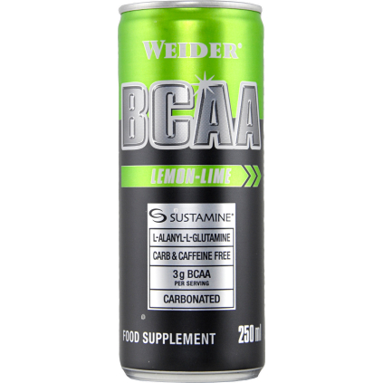 Weider BCAA RTD 250ml (Varianta Balení: 250ml v plechovce., Příchuť: citron-limetka)