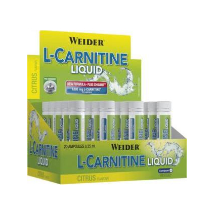 Weider L-Carnitine 1800mg 20x 25ml. (Varianta Balení: ampule 20x 25ml., Příchuť: broskev (X))