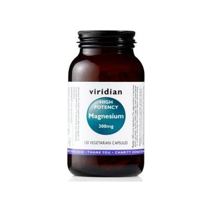 VIRIDIAN nutrition High potency Magnesium 300 mg 120 kapslí