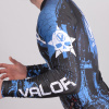 rashguard valor assassin artwork blue f3
