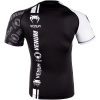 rashguard ss venum logos black white f3