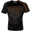 rashguard venum short sleeves nogi black brown f1