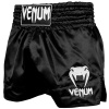 shorts venum muay thai classic black white f1