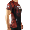 Rashguard Ground Game BJJ IBJJF HNĚDÝ - krátký rukáv