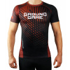 Rashguard Ground Game BJJ IBJJF HNĚDÝ - krátký rukáv