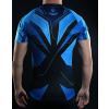 Rashguard Ground Game BJJ IBJJF MODRÝ - krátký rukáv