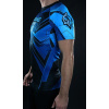 Rashguard Ground Game BJJ IBJJF MODRÝ - krátký rukáv