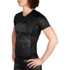 damsky rashguard short venum santa muerte 3.0 black black 2