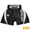 shorts boxing kids venum elite black white 1