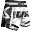 8 weapons muay thai shorts carbon snow night