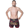 8weapons muay thai shorts naga yant black red2