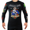 Rashguard Ground Game OLDSCHOOL - dlouhé rukávy - černý (Velikost XS)