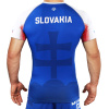 Rashguard Ground Game SLOVENSKO - krátký rukáv -  modrá (Velikost XS)