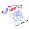 Rashguard Ground Game ČESKO - krátký rukáv -  bílé (Velikost XS)
