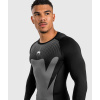 Pánské funkční tričko / rashguard Venum ATTACK - dlouhé rukávy - Black/Grey (Velikost S)